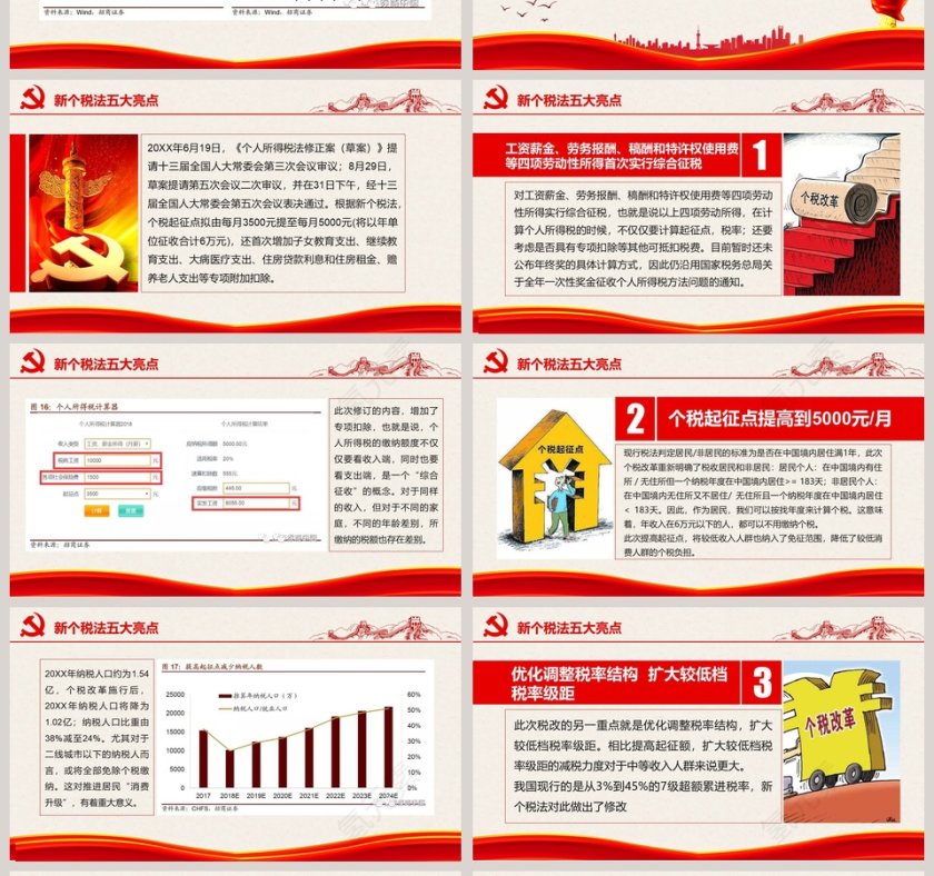 红色大气个税改革解读PPT第4张