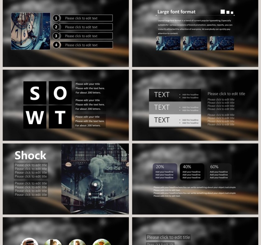 黑白高铁交通模板ppt第2张