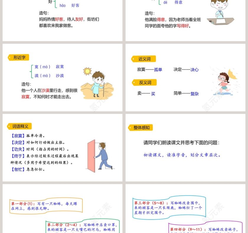 课文解析二年级语文下册蜘蛛开店语文课件PPT第3张
