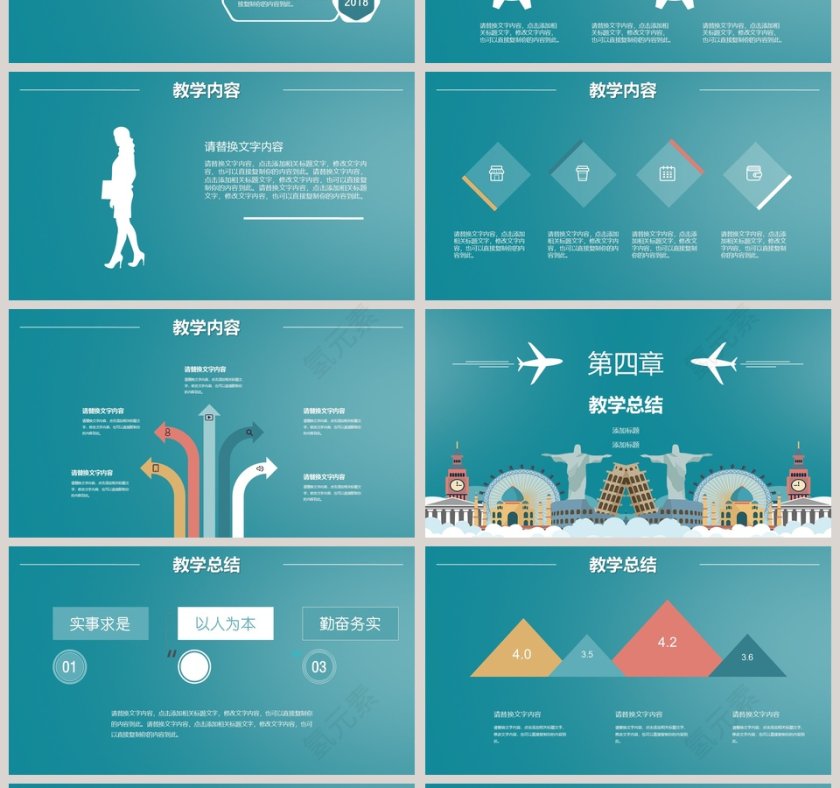 绿色清新文艺教师说课教育教学公开课PPT模板第4张