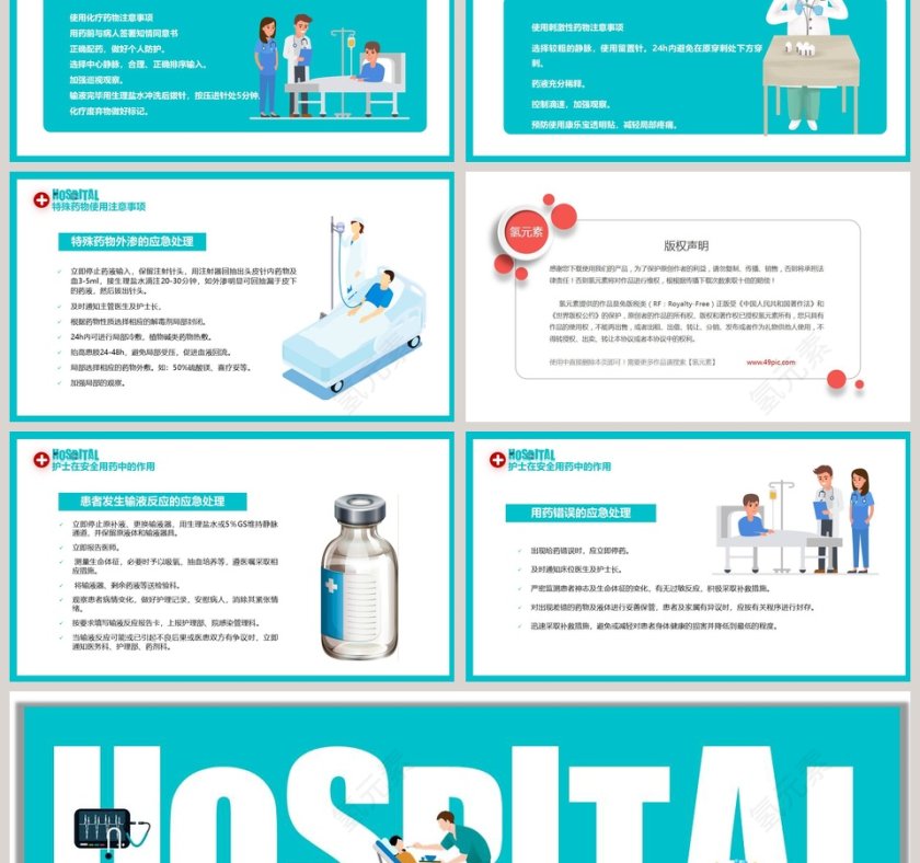 简约清新护理用药安全管理知识培训PPT 第6张