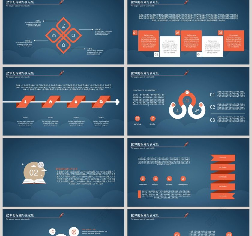 卡通创意科技动感设计商务工作汇报PPT模板第2张