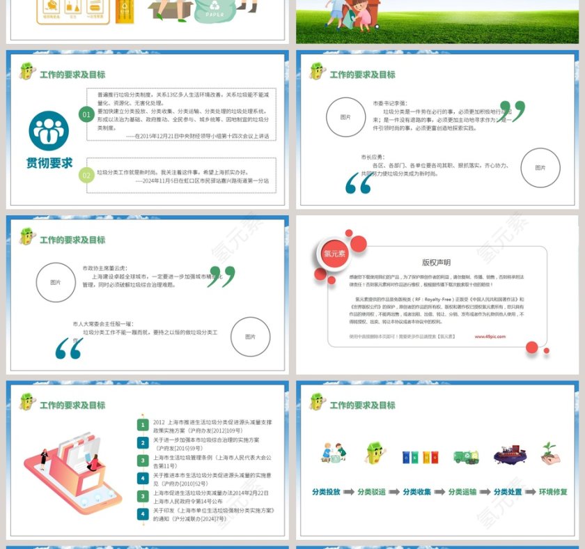 垃圾分类绿色环保幼儿园小学主题班会PPT模板第4张