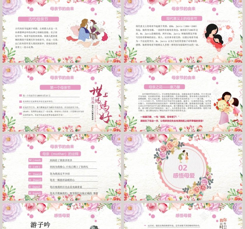 母亲节节日PPT第2张
