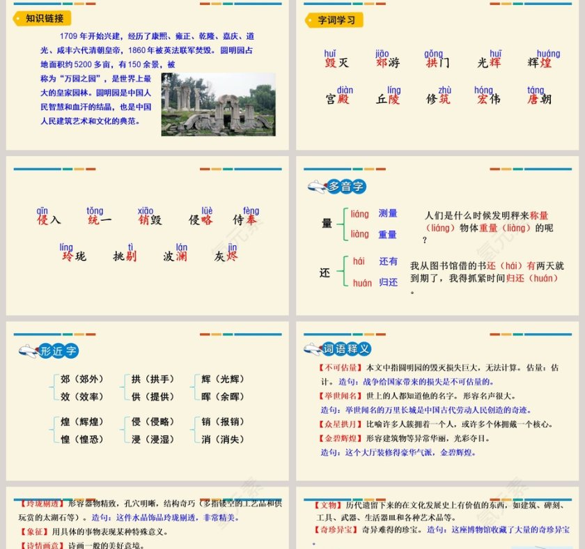 课文解析五年级语文圆明园的毁灭语文课件PPT第2张