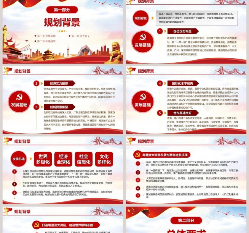 粤港澳大湾区发展规划纲要PPT模板第2张