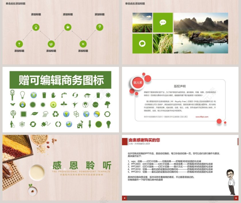 健康五谷饮食模板ppt第5张