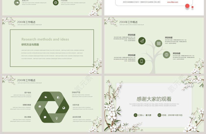 2019年工作总结简约PPT模板第4张