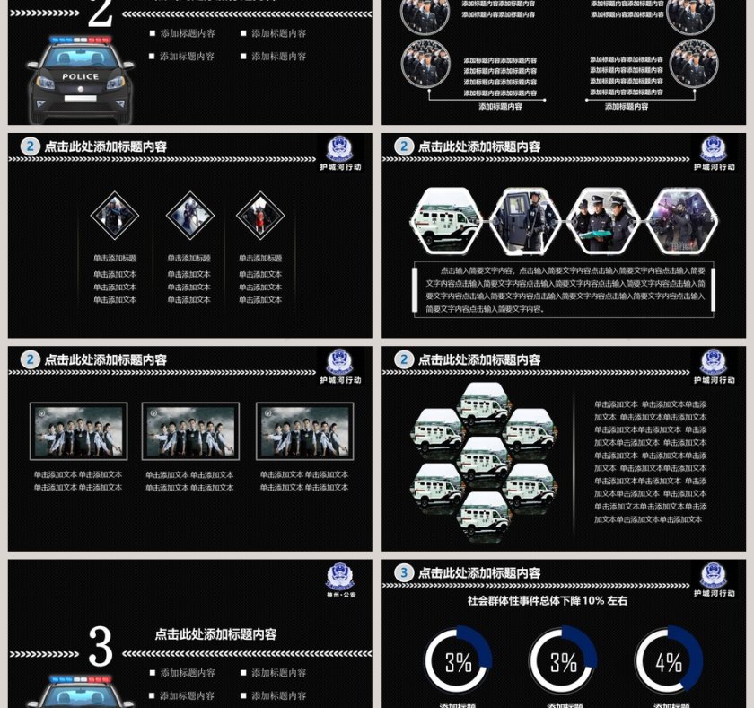 警察公安阶段工作汇报公安PPT第3张