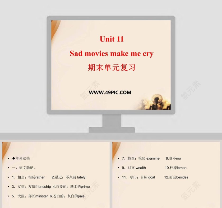 Unit 11-Sad movies make me cry教学ppt课件第1张