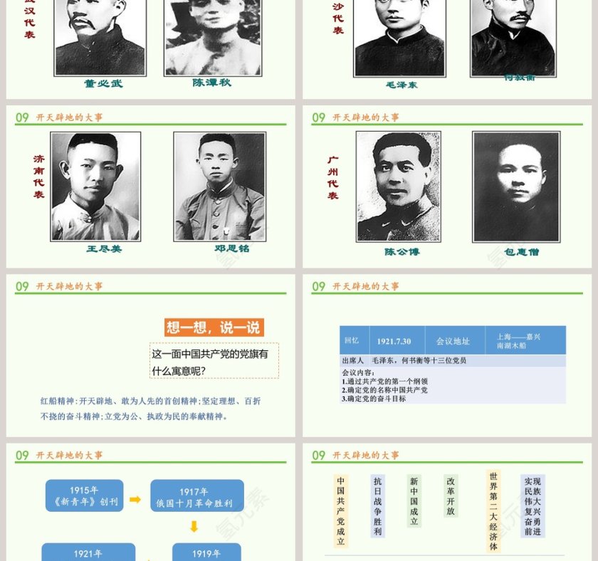 第三单元 百年追梦 复兴中华主题PPT模板第3张