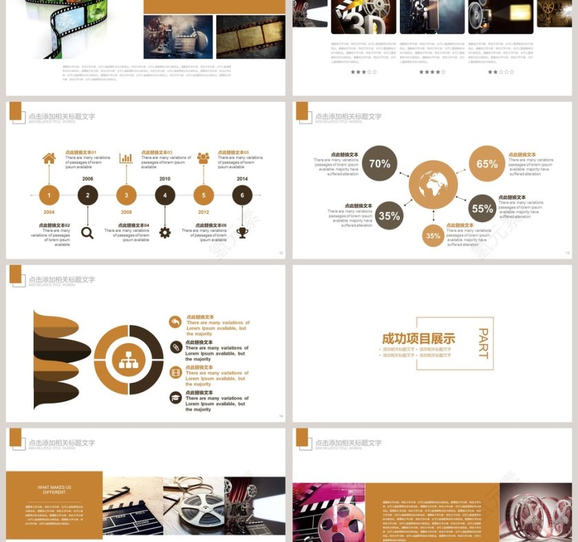电影影视媒体传媒行业ppt模板第3张