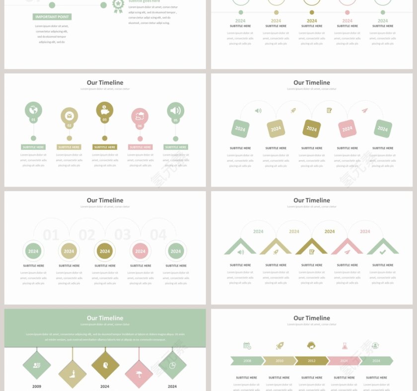 简约淡雅公司组织架构图ppt第3张