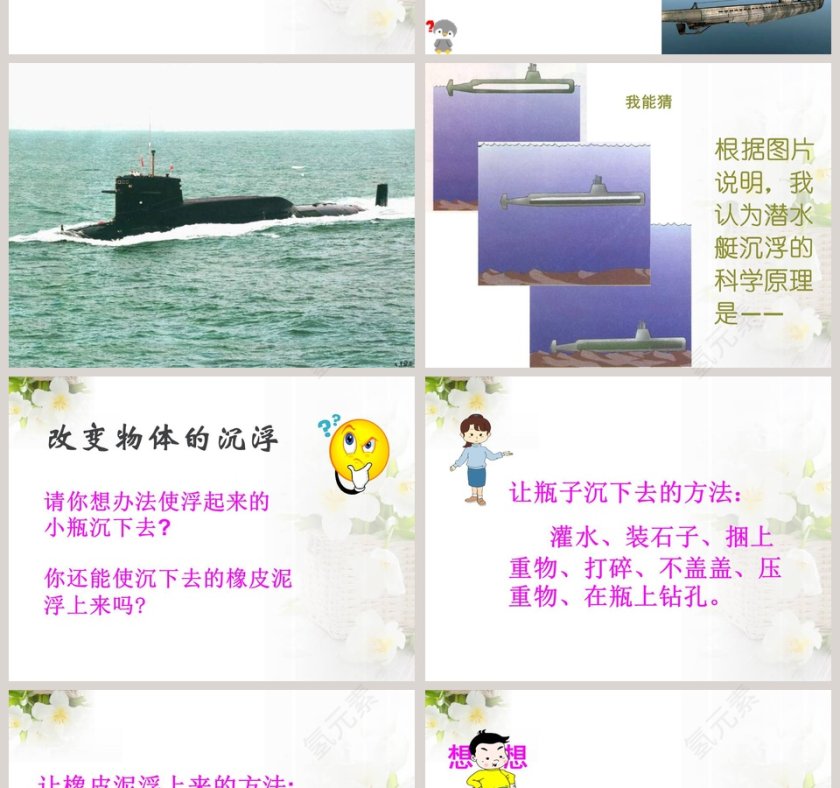 青岛版三年级科学上册-改变浮与沉教学ppt课件第2张