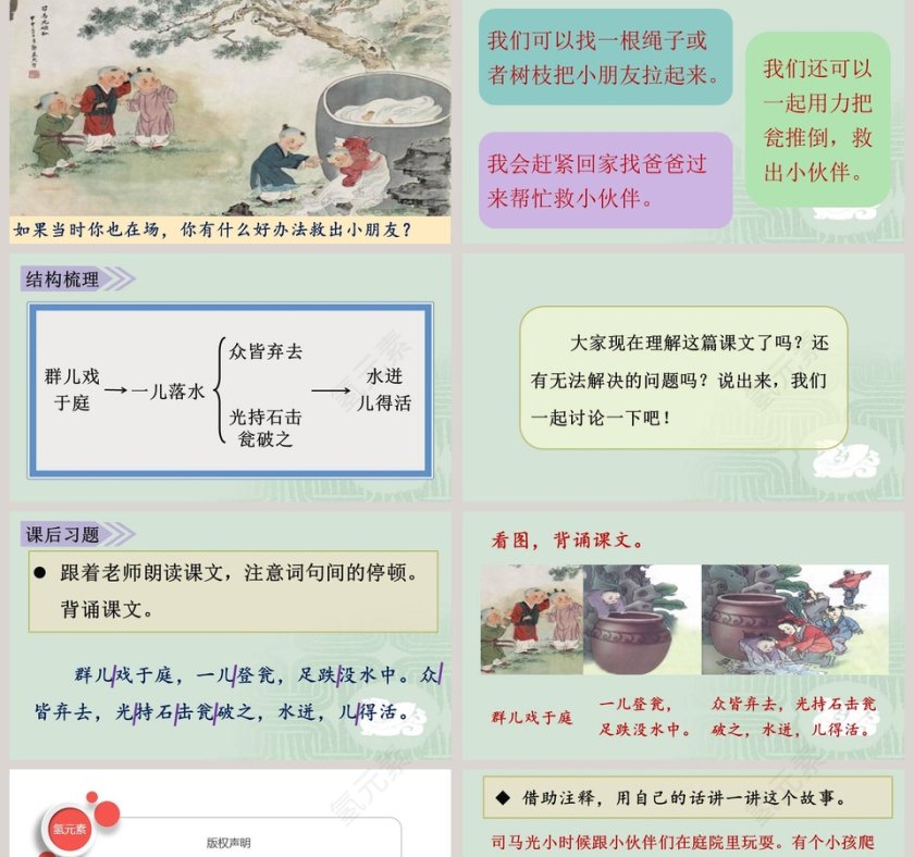 课文解析司马光语文课件PPT第5张