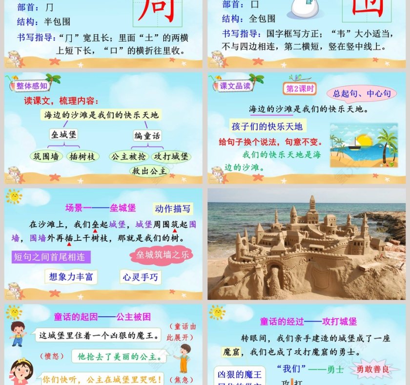 教学课件二年级语文下册沙滩上的童话语文课件PPT第3张