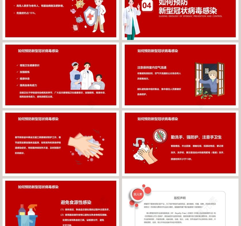 一起战胜新型冠状肺炎疫情防控知识介绍PPT模板第3张