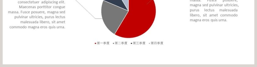 四季度销售额PPT饼图模板第2张