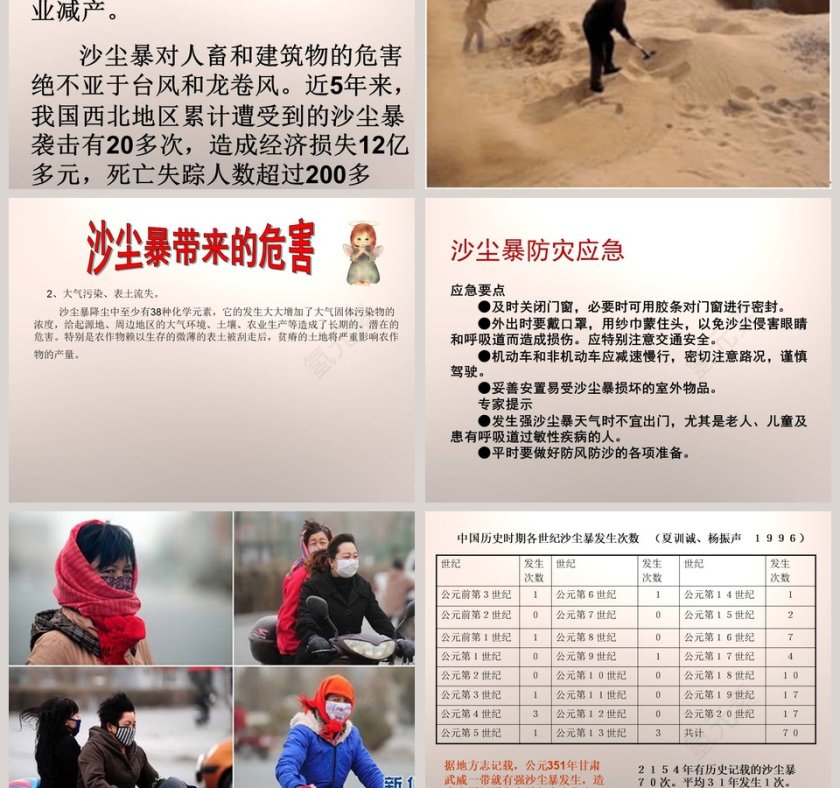 沙尘暴鄂教版六年级科学上册课件PPT模板下载及使用方法第7张