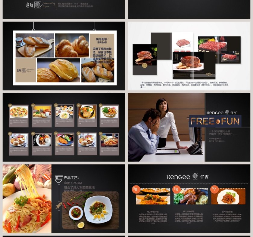 美食西餐厅介绍PPT模板第4张