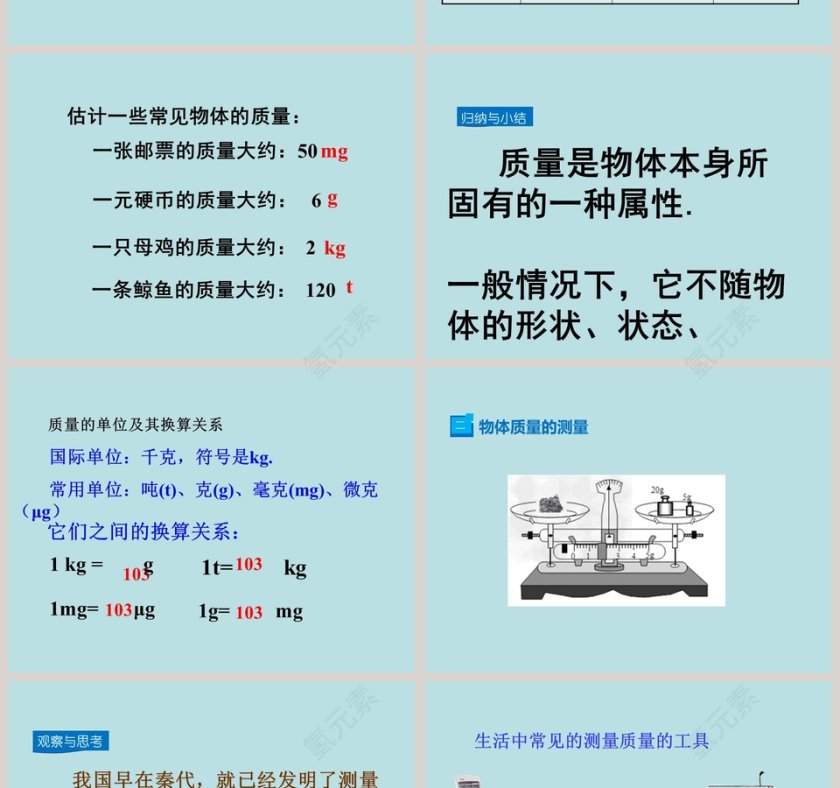第二章物质世界的尺度质量和密度-物体的质量及其测量教学ppt课件第4张