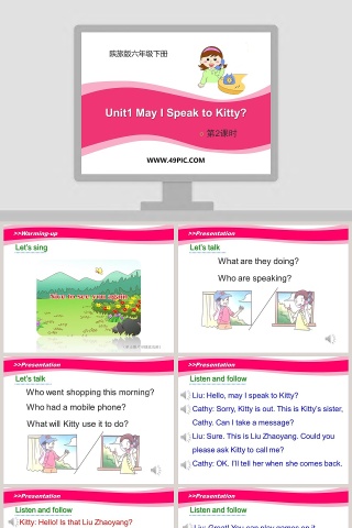 Unit1 May I Speak to Kitty-第教学ppt课件