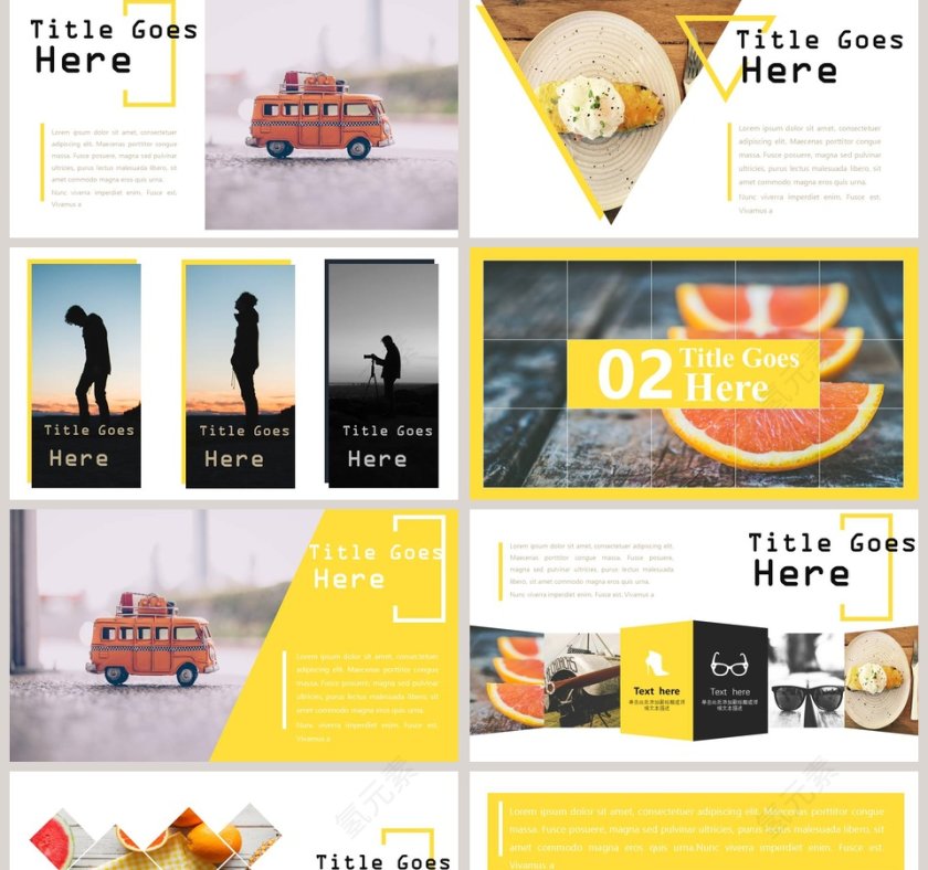 旅行旅游照片相册PPT模板第2张