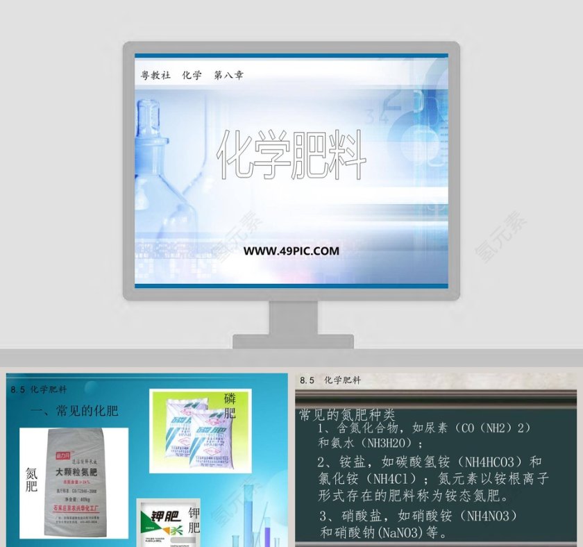 化学肥料粤教社 化学 第八章 PPT 模板第1张