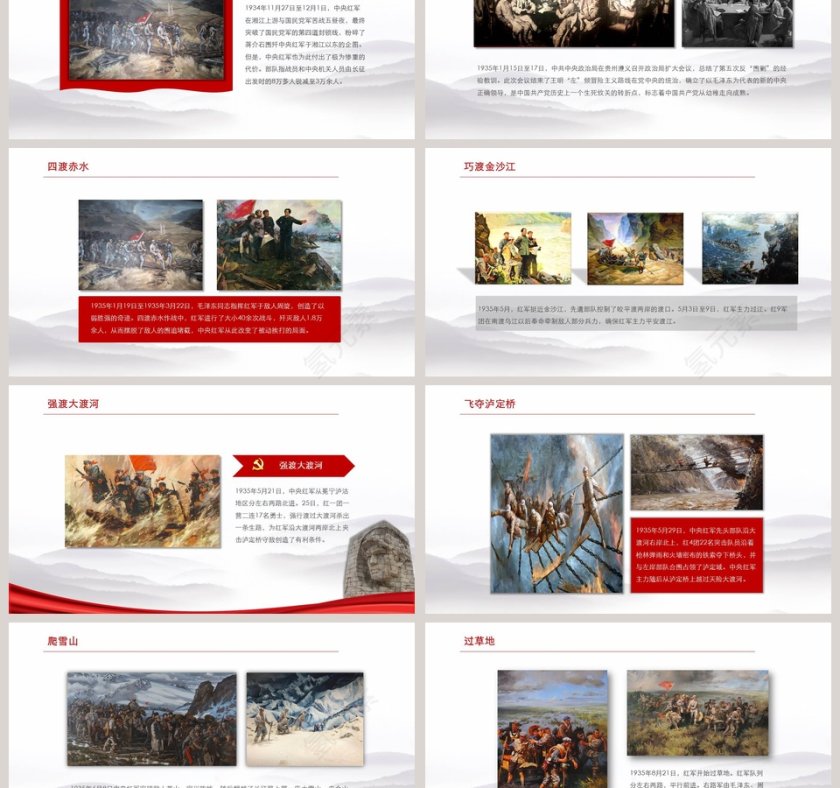 长征胜利XX周年纪念长征精神PPT第3张