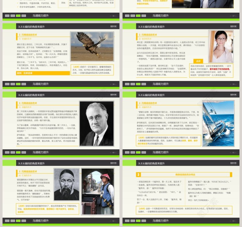 简约大气实用沟通技巧PPT模板第7张