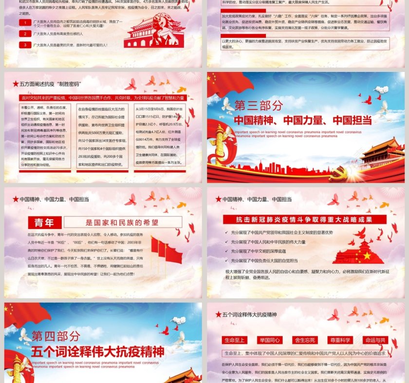 学习全国抗击新冠肺炎疫情表彰大会重要讲话PPT模板第3张