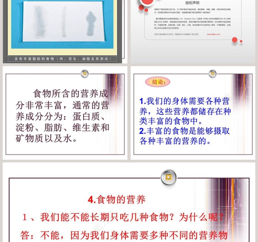 食物的营养教学ppt课件第3张