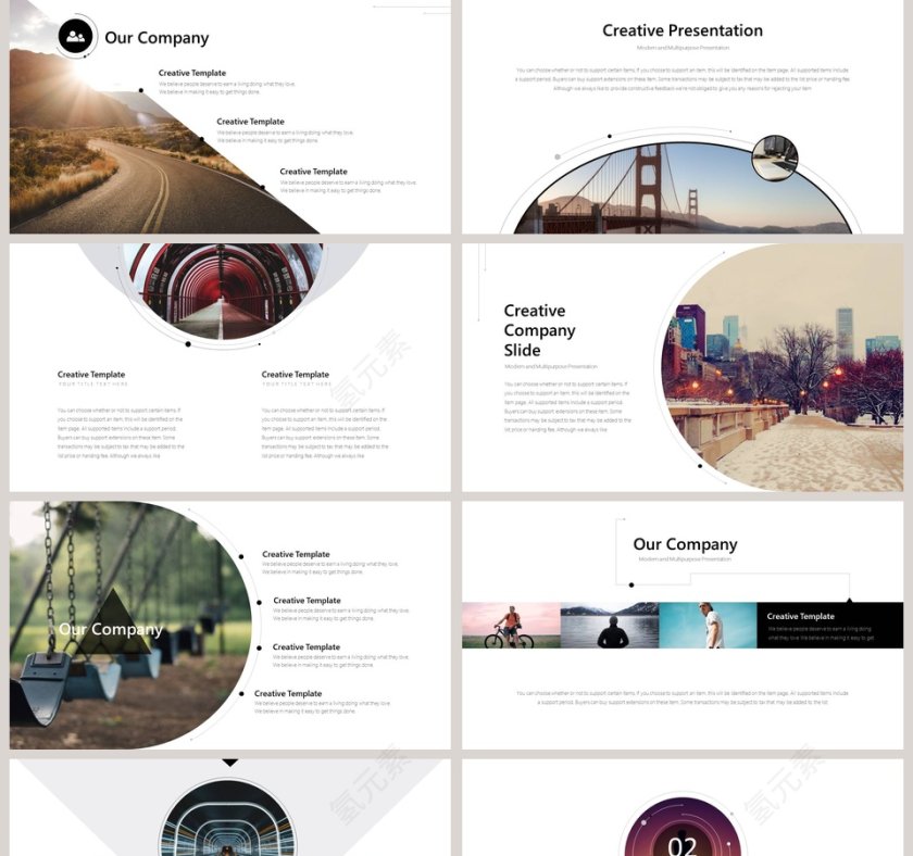 欧美极简PPT杂志风创业书PPT模板第2张