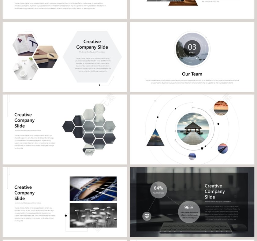 欧美极简PPT杂志风创业书PPT模板第4张