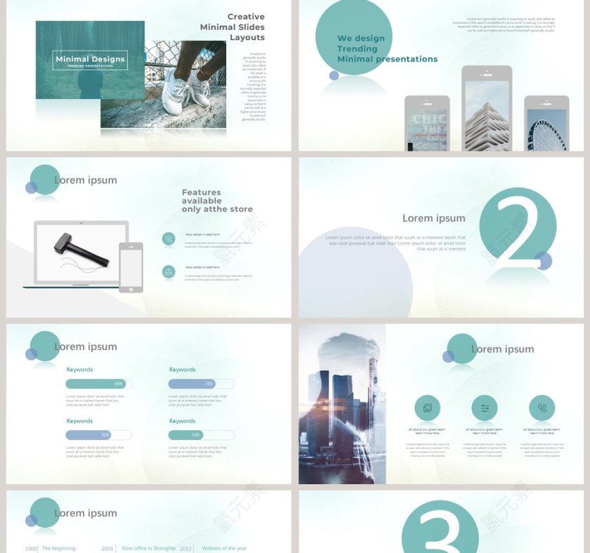 简约商务汇报PPT第2张