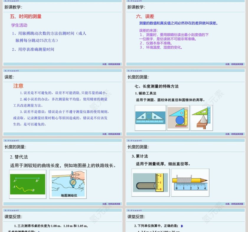 第二章 运动的世界-长度时间及其测量教学ppt课件第5张