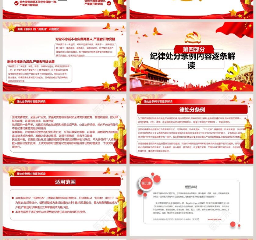 新版中国共产党纪律处分条例PPT第4张