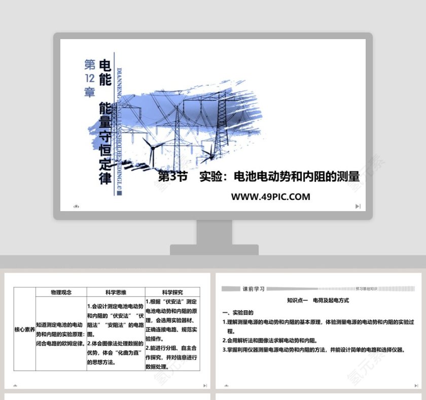 第-节实验电池电动势和内阻的测量教学ppt课件第1张