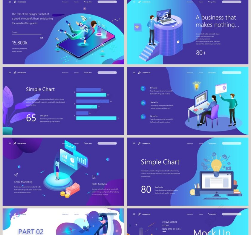 卡通多彩唯美5G新时代活动策划PPT模板第2张