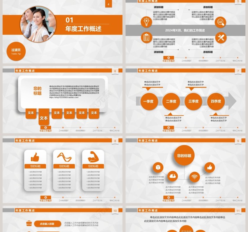 工作总结汇报新年计划PPT模板第2张