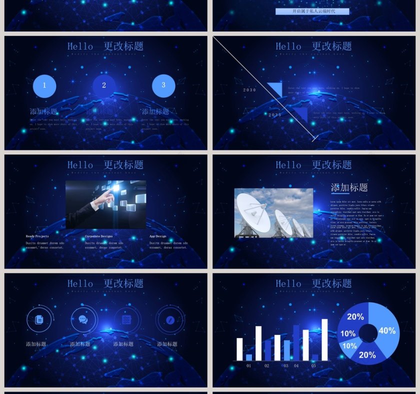 科技风无人机潮流商业计划书PPT模板第4张