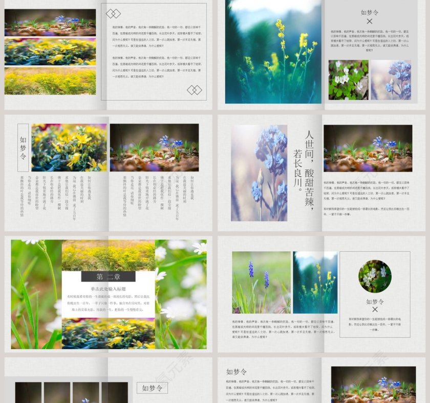 简约清新如梦令教育教学PPT模板第2张