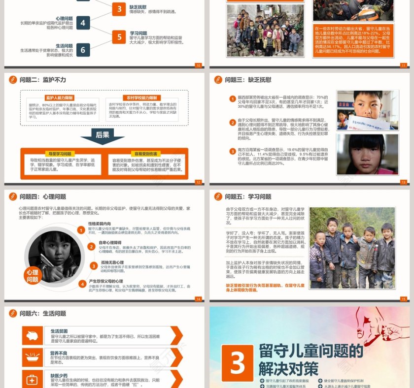 彩色简约关爱儿童公益慈善PPT第3张