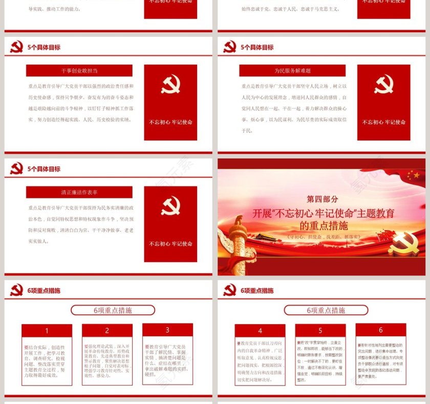 《守初心、担使命，找差距、抓落实》不忘初心牢记使命主题教育工作条例学习PPT模板第4张