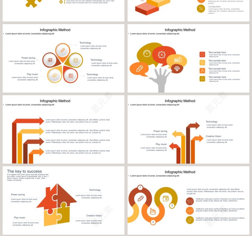 多彩商务可视化图表集PPT模板第7张