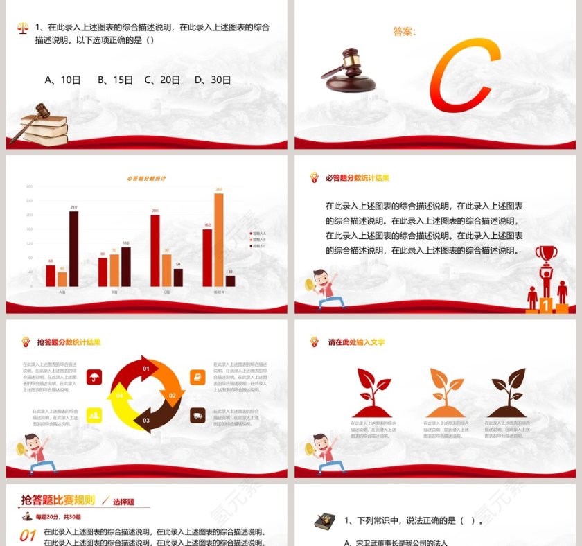 2019年终工作总结PPT模板第2张