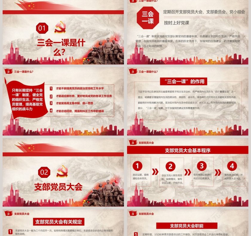 三会一课PPT第2张