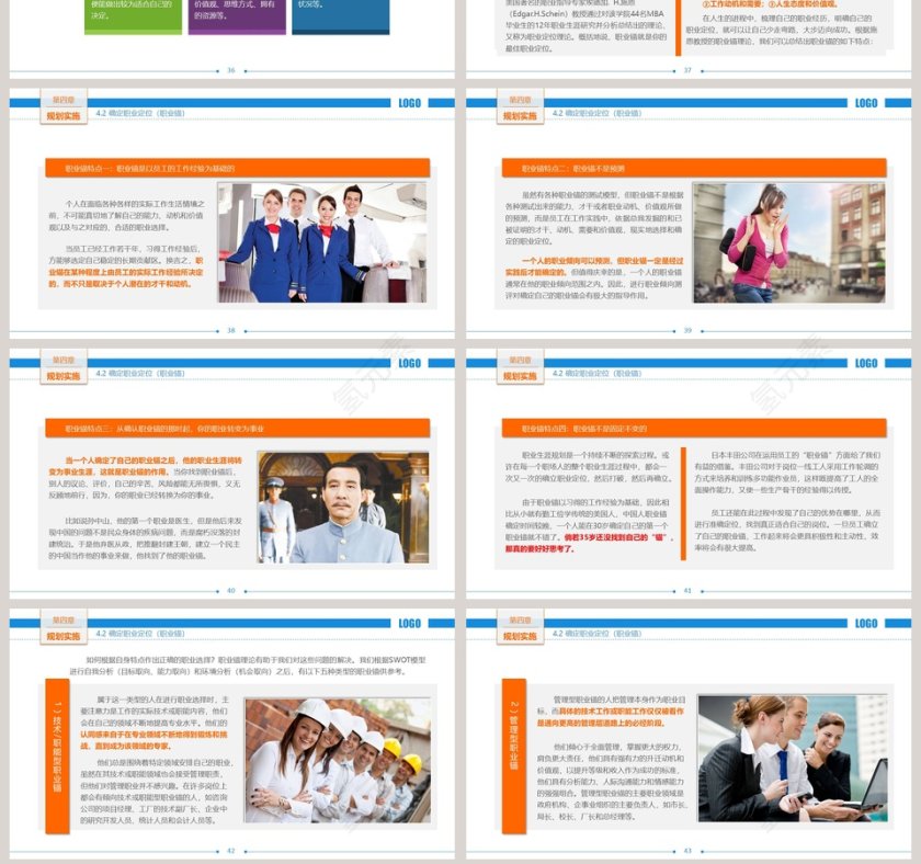 彩色简约职业生涯规划第7张