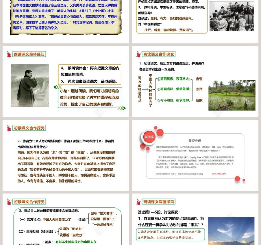 部编版九年级语文上册中国人失掉自信了吗语文课件PPT第3张