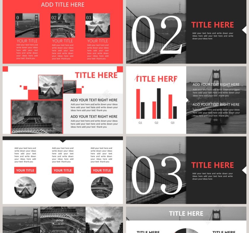  欧美经典商务时尚工作总结PPT模板 第2张